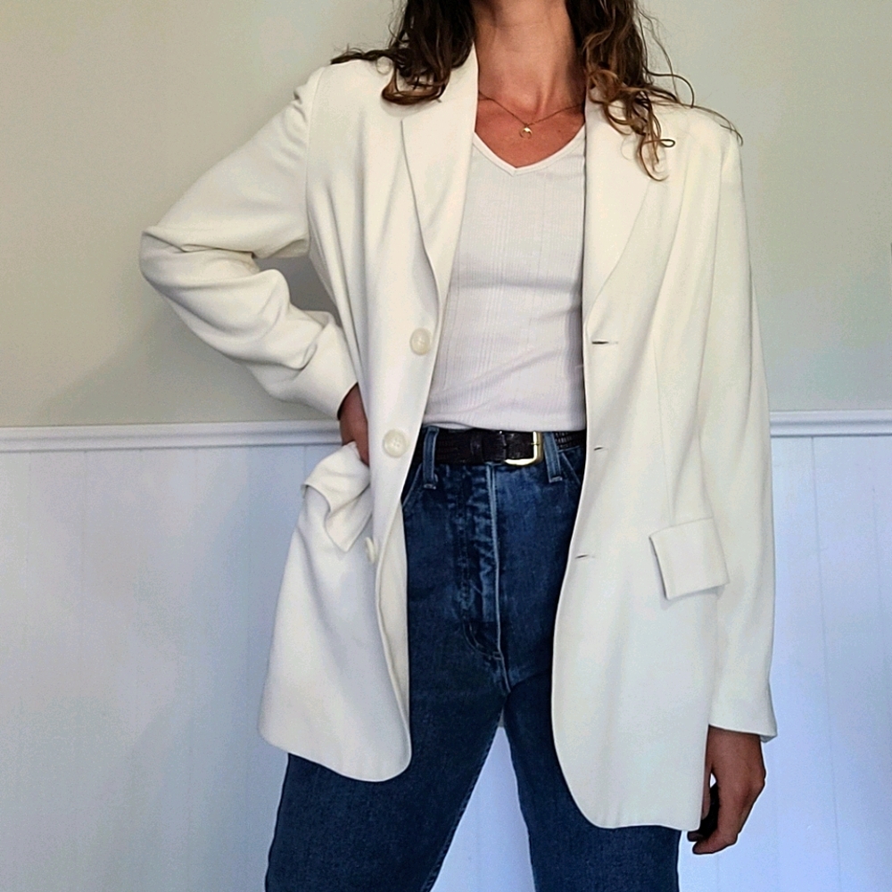 Vintage cream blazer - Picture 2 of 12